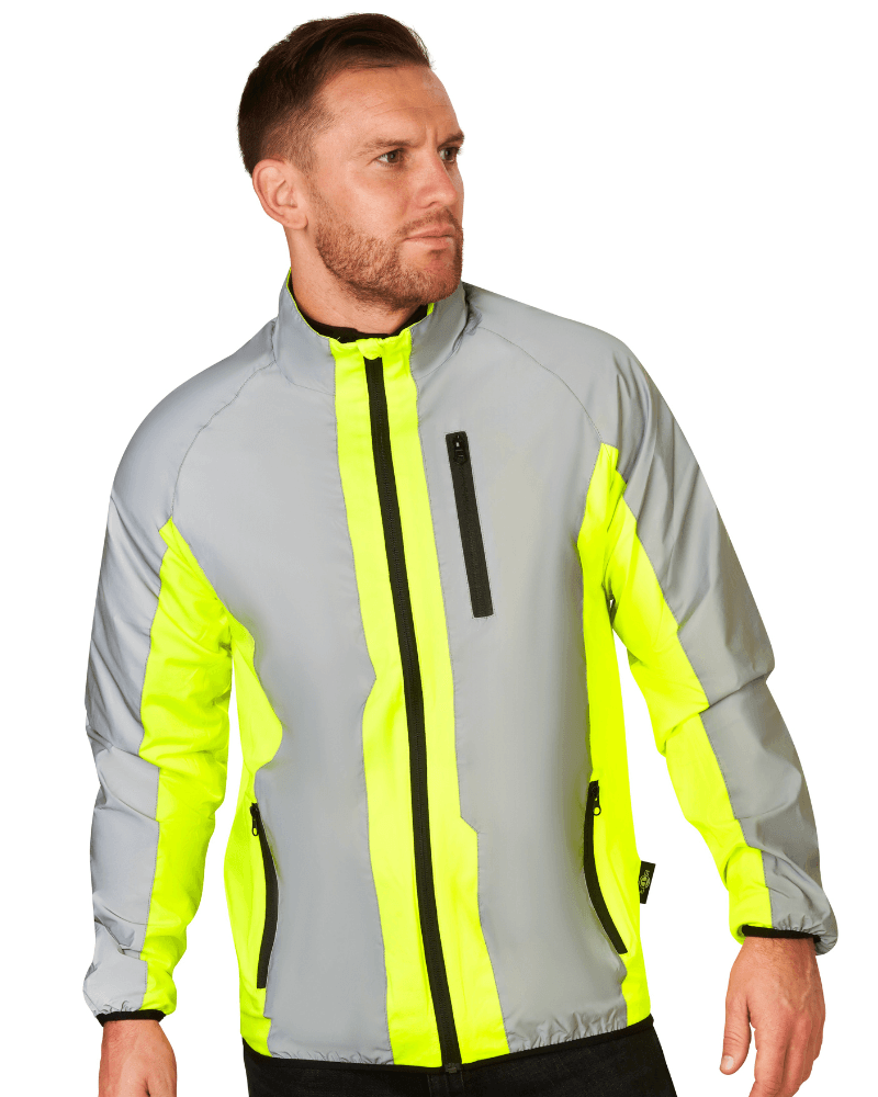 Reflektierende Laufjacke und Fahrradjacke